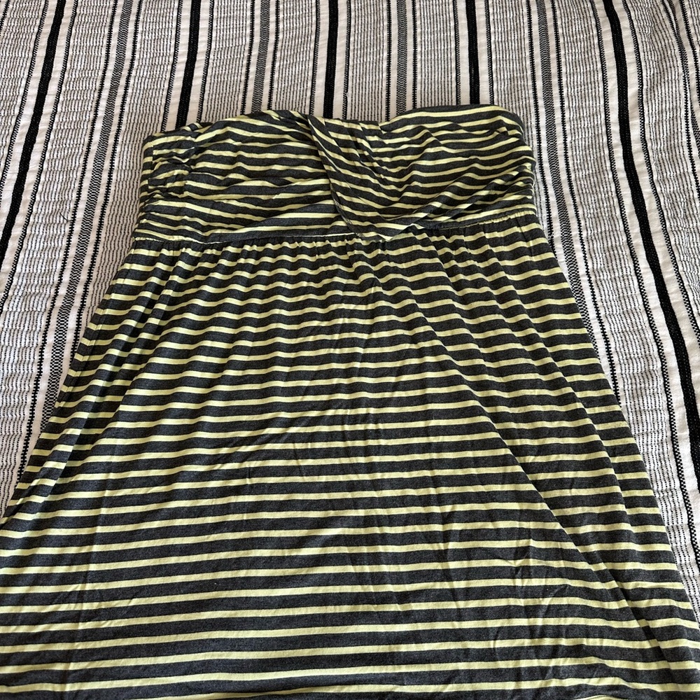 Striped Strapless Dress